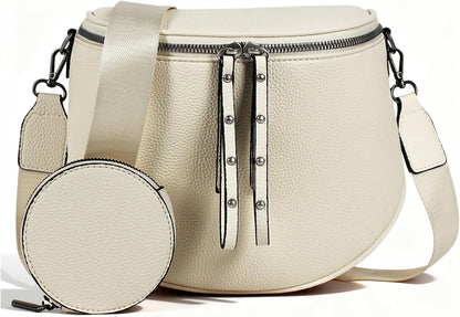 Elevate Your Style with the MOETYANG Large Vegan Leather Crossbody Bag for Women - Complete with Coin Purse in Chic Chocolate Brown