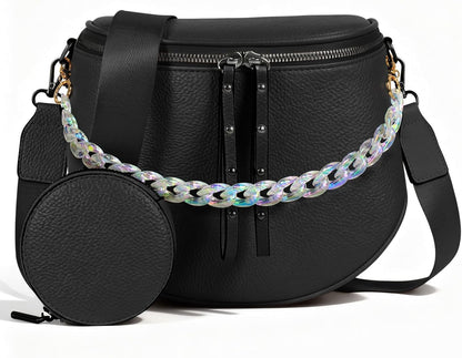 Elevate Your Style with the MOETYANG Large Vegan Leather Crossbody Bag for Women - Complete with Coin Purse in Chic Chocolate Brown