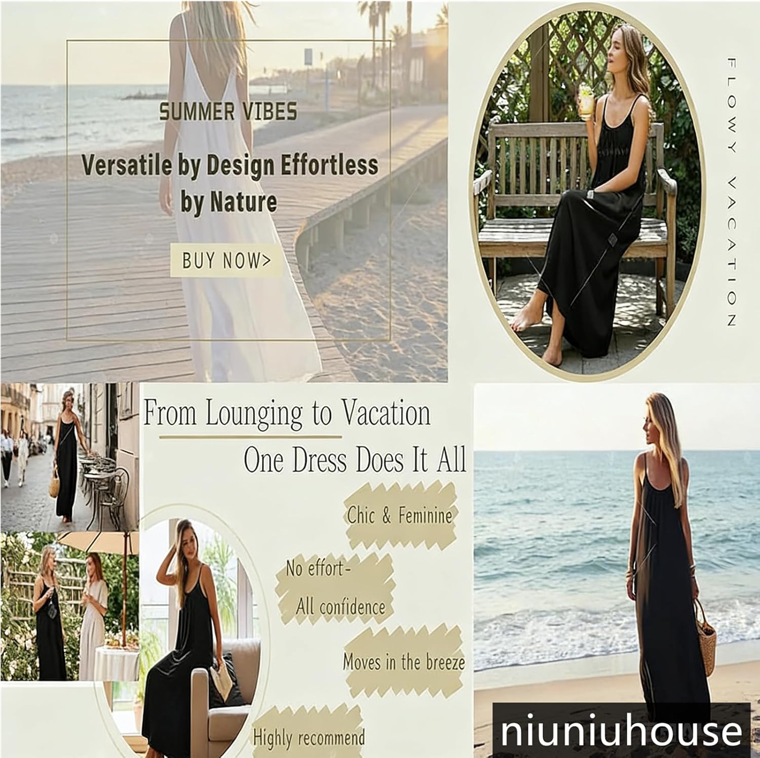 Stylish Backless Cami Dress for Women - Perfect Sleeveless Lounge Wear for Indoor Summer Comfort