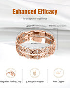 Jecanori Copper Bracelets for Women, Pure Copper Magnetic Bracelet with 3500 Gauss Effective Magnets