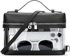 Clear Crossbody Bag for Women Stadium Approved - Vegan Leather 