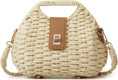 Chic Handmade Straw Woven Beach Clutch - Perfect Summer Accessory for Women