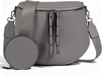 Elevate Your Style with the MOETYANG Large Vegan Leather Crossbody Bag for Women - Complete with Coin Purse in Chic Chocolate Brown