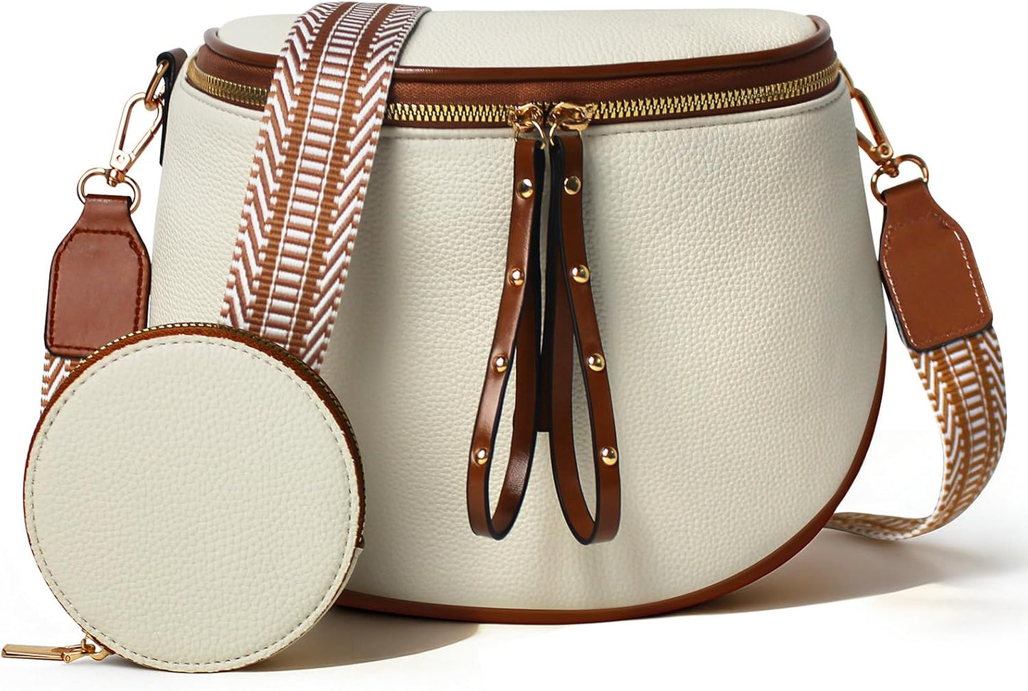 Elevate Your Style with the MOETYANG Large Vegan Leather Crossbody Bag for Women - Complete with Coin Purse in Chic Chocolate Brown