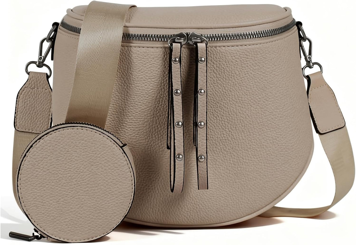 Elevate Your Style with the MOETYANG Large Vegan Leather Crossbody Bag for Women - Complete with Coin Purse in Chic Chocolate Brown