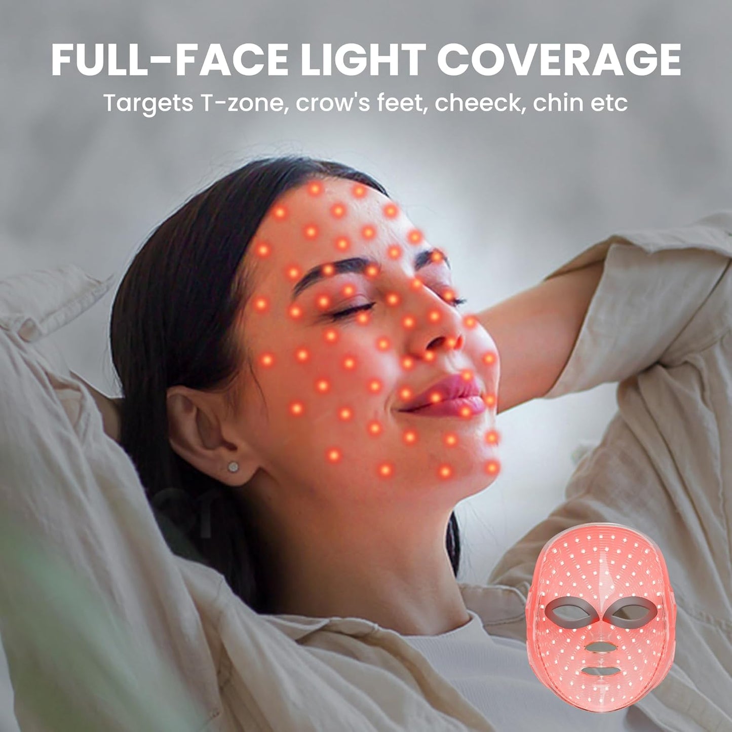 Revitalize Your Skin with the 7-in-1 LED Facial Mask - Portable Red Light Therapy for Home or Salon Use