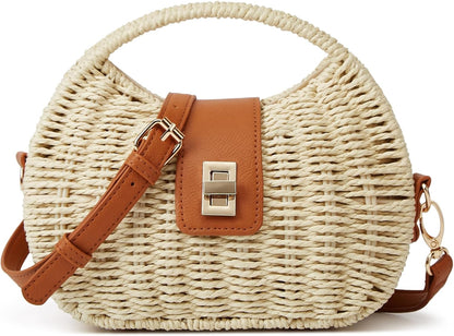 Chic Handmade Straw Woven Beach Clutch - Perfect Summer Accessory for Women