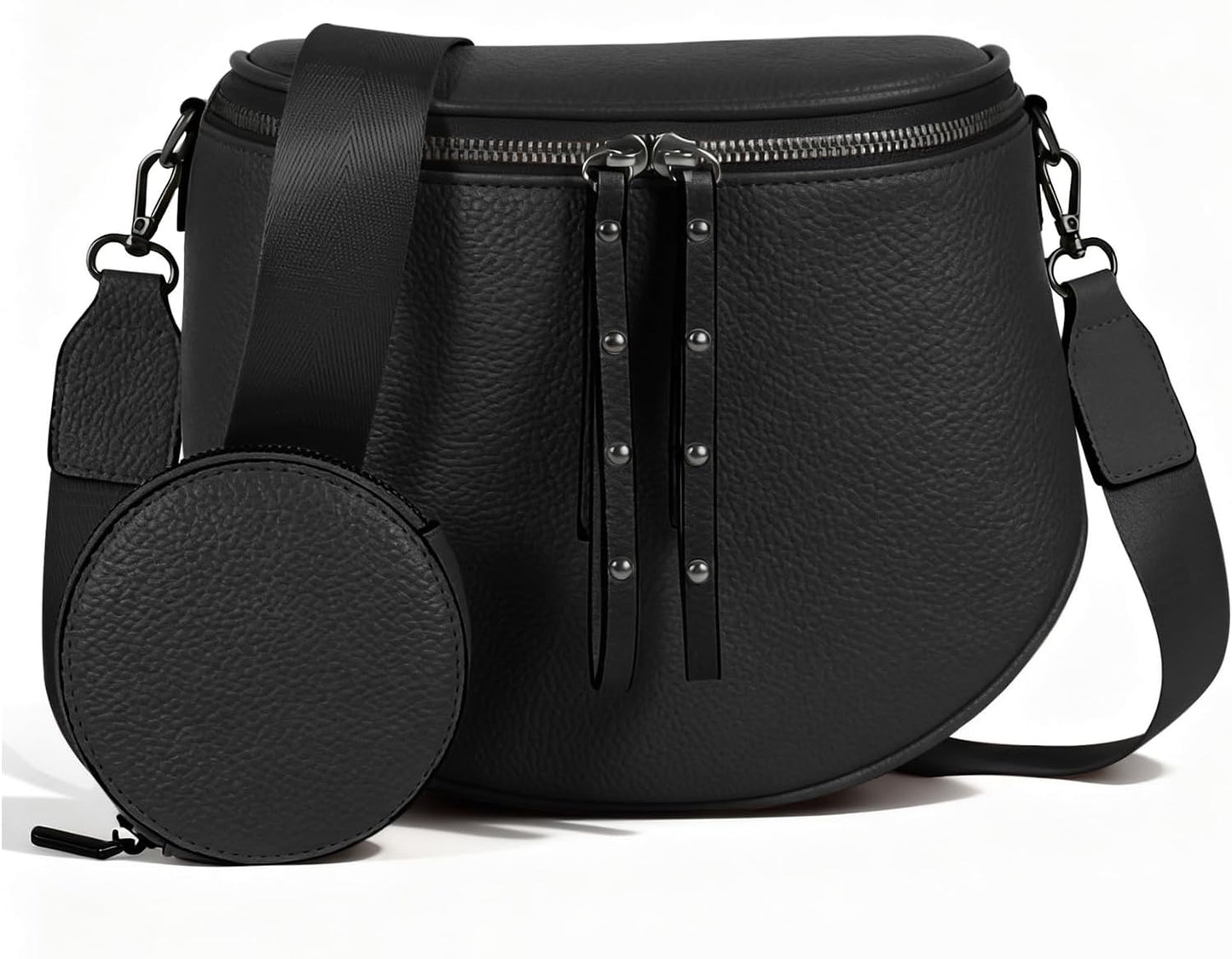 Elevate Your Style with the MOETYANG Large Vegan Leather Crossbody Bag for Women - Complete with Coin Purse in Chic Chocolate Brown