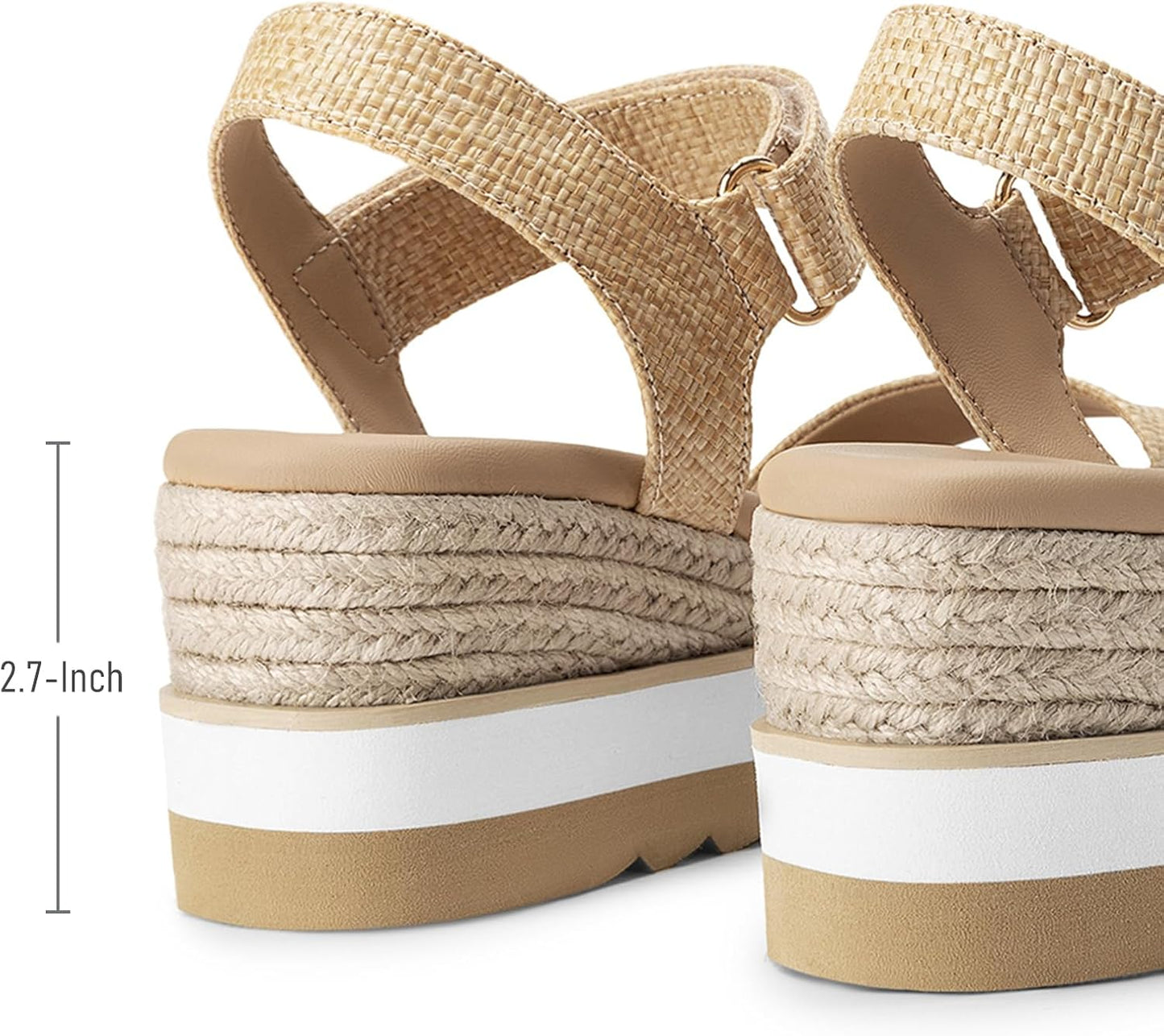 Athlefit Espadrille Wedge Sandals for Women