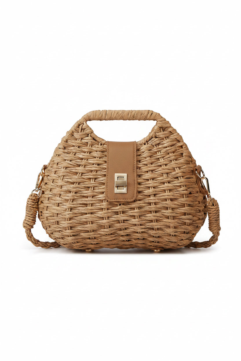 Chic Handmade Straw Woven Beach Clutch - Perfect Summer Accessory for Women