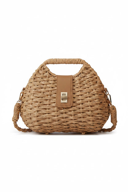 Chic Handmade Straw Woven Beach Clutch - Perfect Summer Accessory for Women