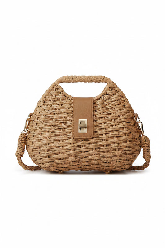 Chic Handmade Straw Woven Beach Clutch - Perfect Summer Accessory for Women