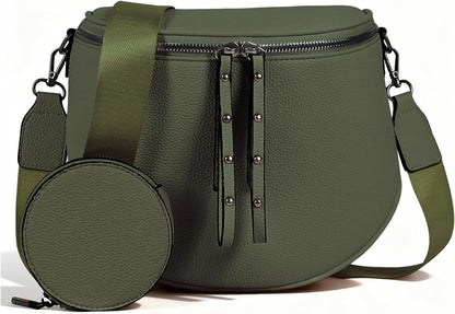 Elevate Your Style with the MOETYANG Large Vegan Leather Crossbody Bag for Women - Complete with Coin Purse in Chic Chocolate Brown