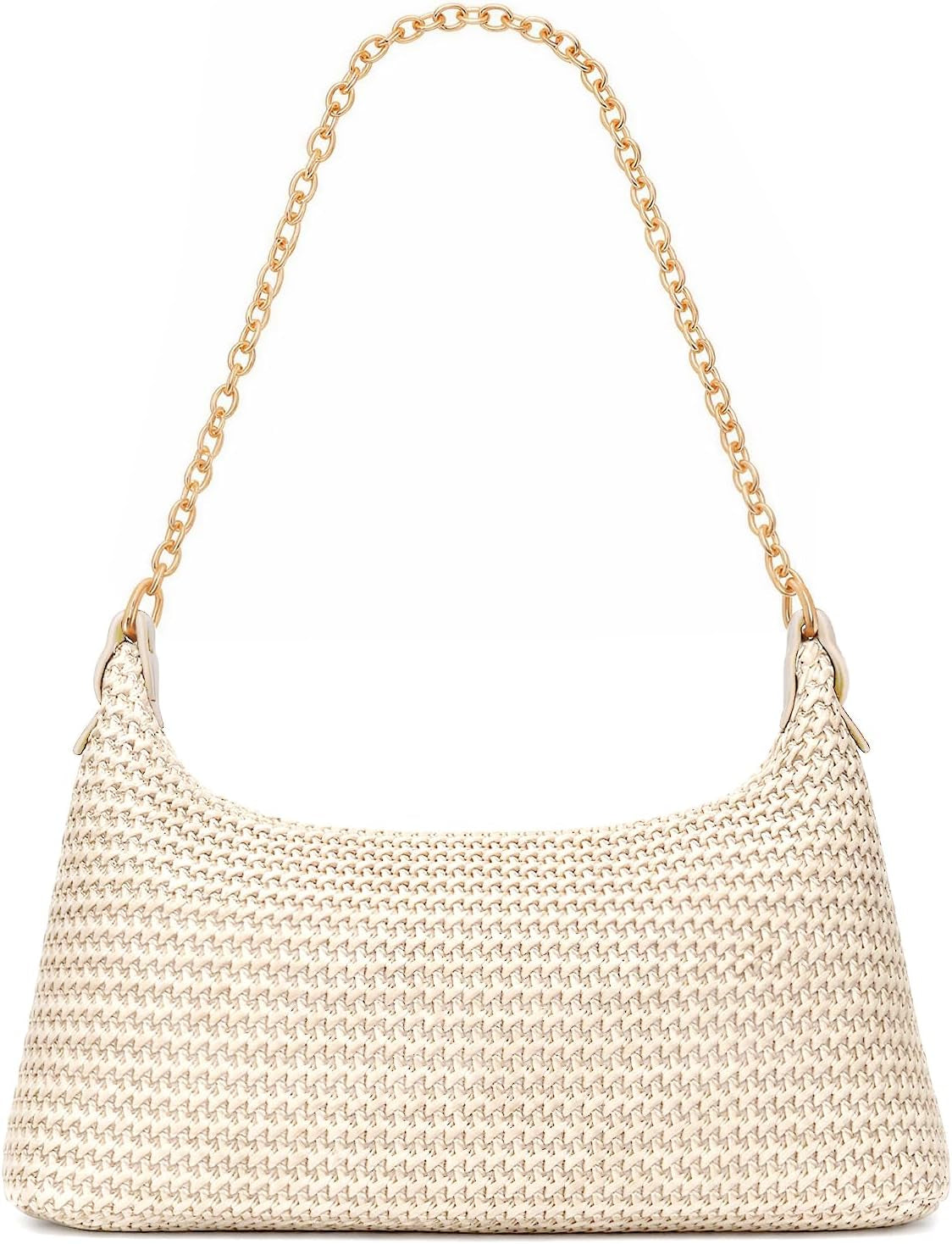 Stylish Crochet Straw Boho Shoulder Beach Bag for Effortless Summer Vibes