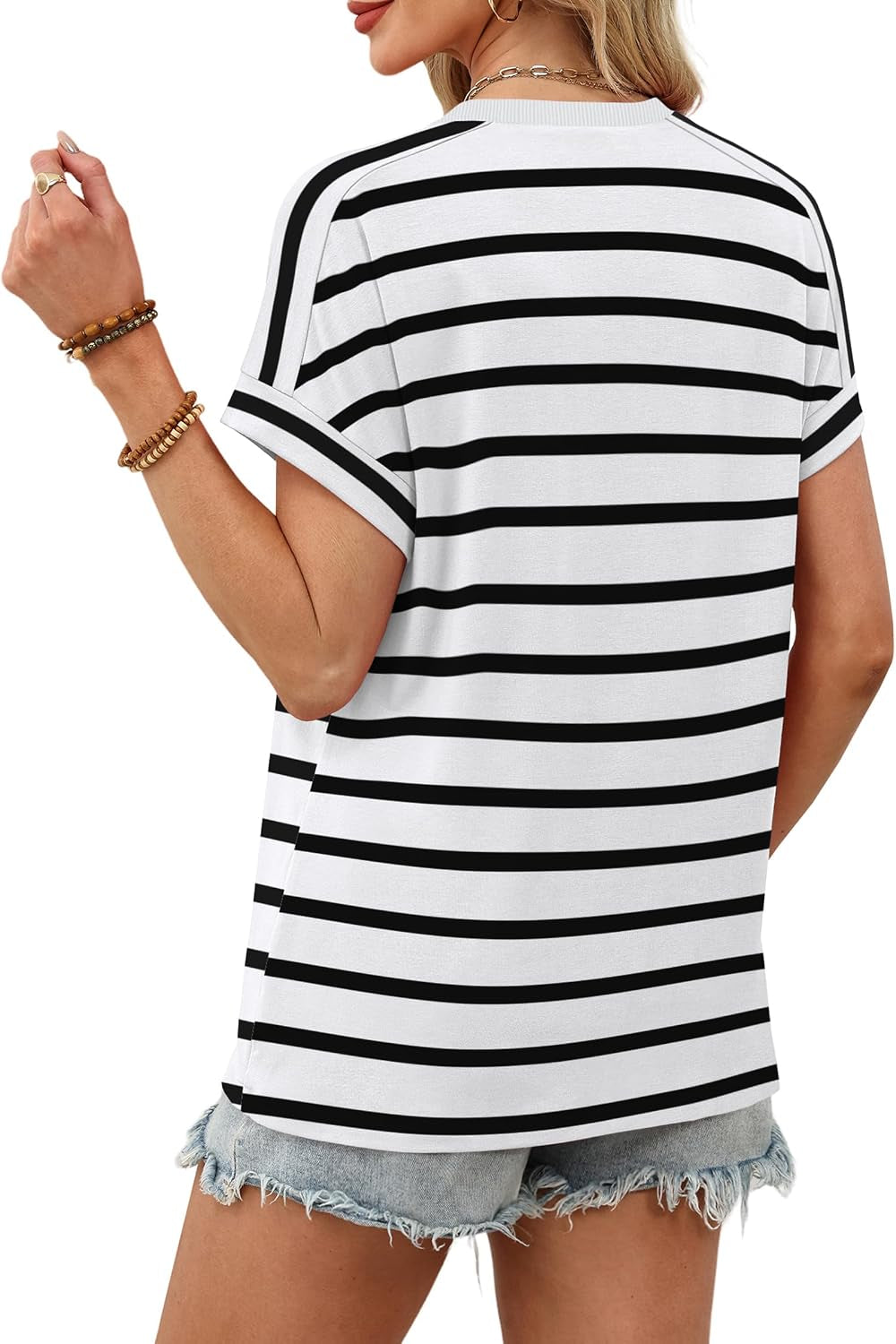 Women's Cap Sleeve Crew Neck T-Shirt