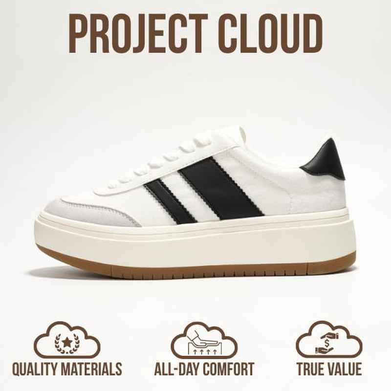 Project Cloud Platform Sneakers for Women - Lightweight Memory Foam Insole