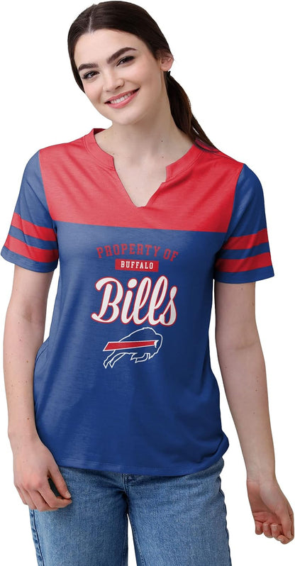 Womens NFL Team Logo V-Neck Shirt