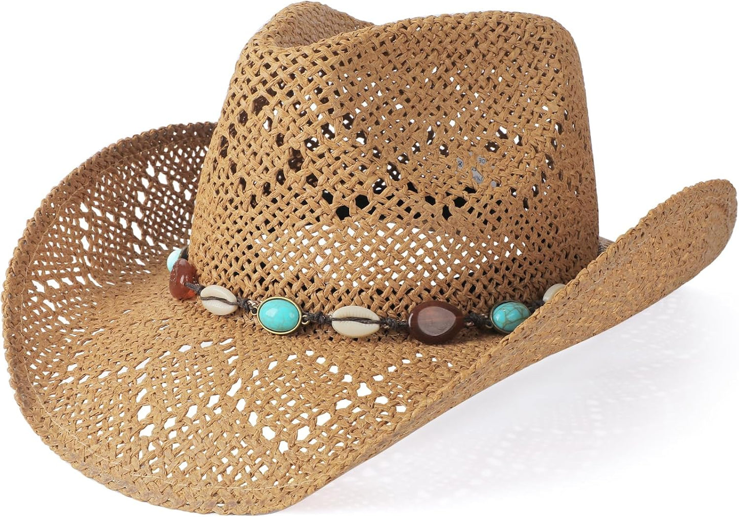 Stylish Shapeable Brim Cowboy Hat for Women and Men - Tawny & Coffee Color, Perfect for Any Western Adventure