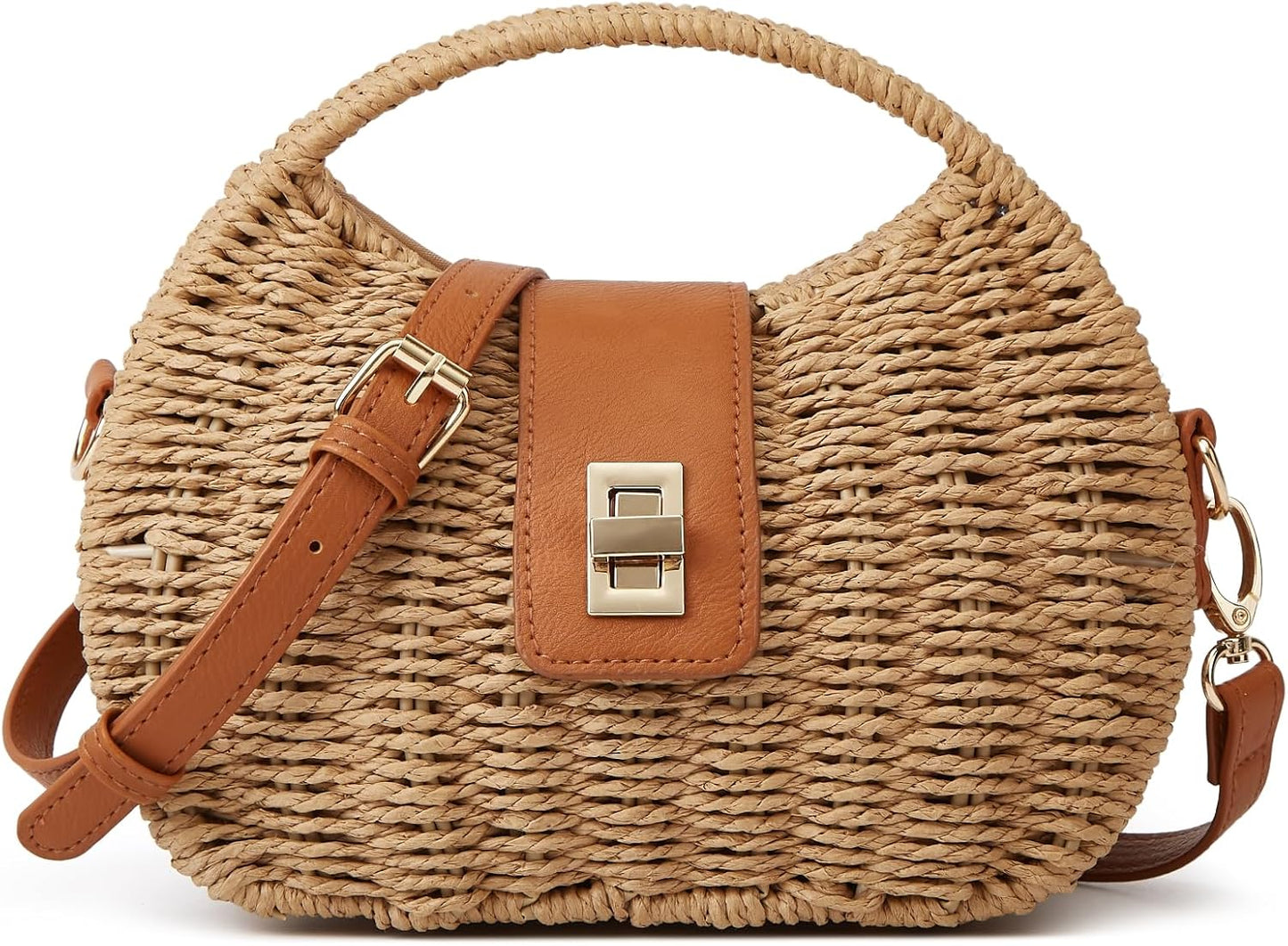 Chic Handmade Straw Woven Beach Clutch - Perfect Summer Accessory for Women