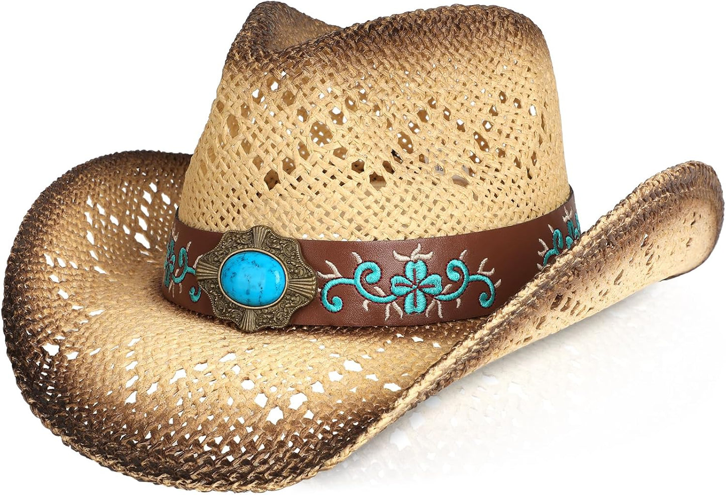 Stylish Shapeable Brim Cowboy Hat for Women and Men - Tawny & Coffee Color, Perfect for Any Western Adventure