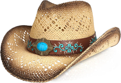 Stylish Shapeable Brim Cowboy Hat for Women and Men - Tawny & Coffee Color, Perfect for Any Western Adventure