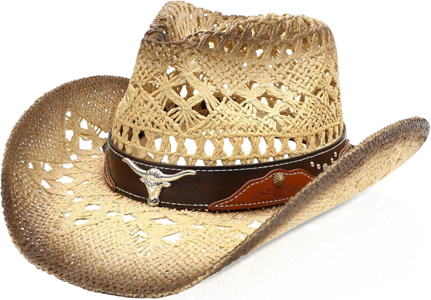 Stylish Shapeable Brim Cowboy Hat for Women and Men - Tawny & Coffee Color, Perfect for Any Western Adventure