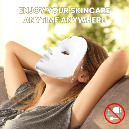 Revitalize Your Skin with the 7-in-1 LED Facial Mask - Portable Red Light Therapy for Home or Salon Use