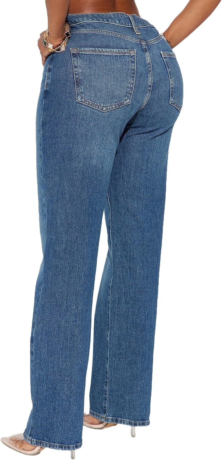 Women's Straight Leg High Waisted Jeans for Women