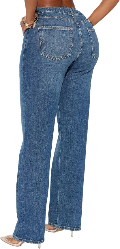Women's Straight Leg High Waisted Jeans for Women