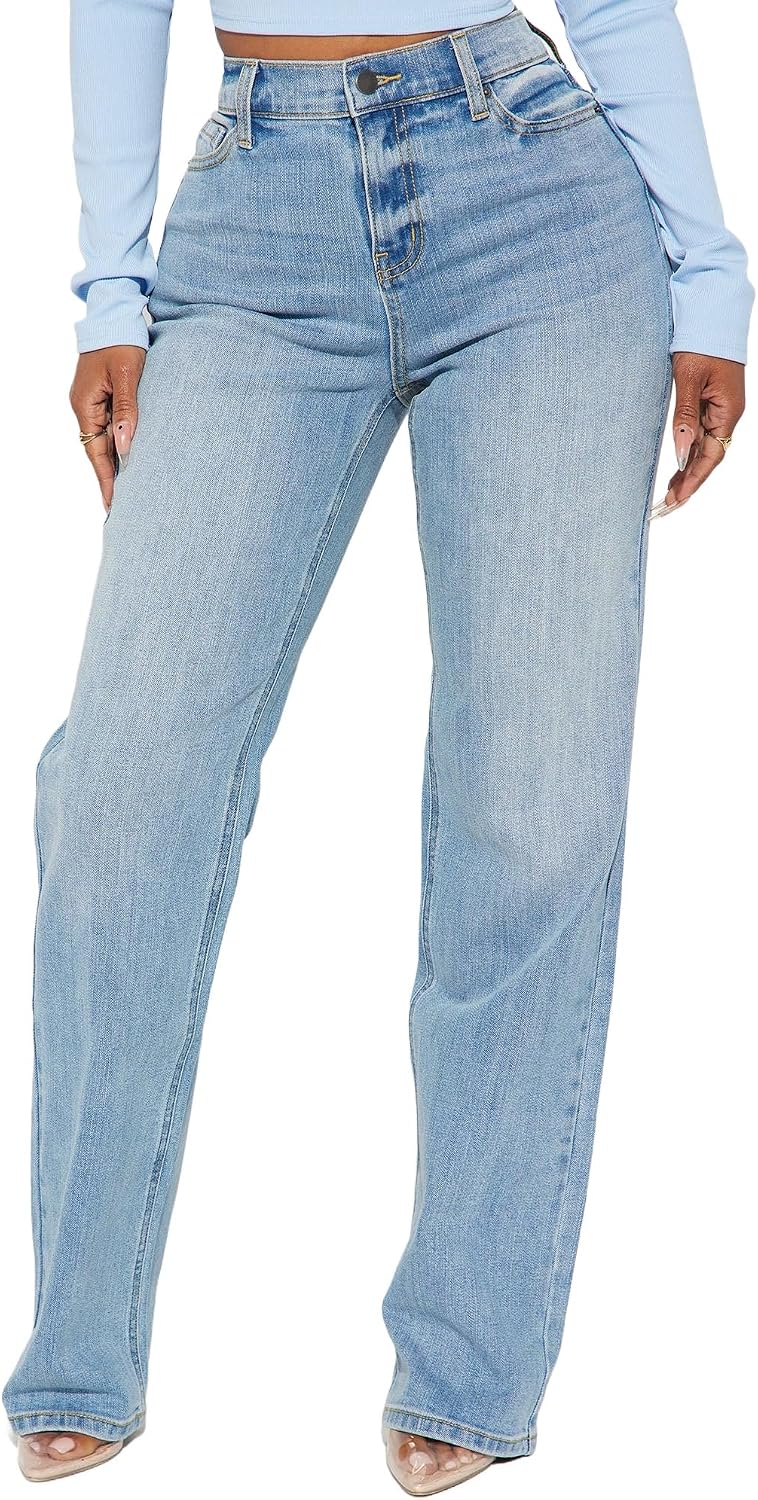 Women's Straight Leg High Waisted Jeans for Women