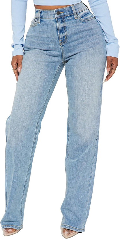 Women's Straight Leg High Waisted Jeans for Women