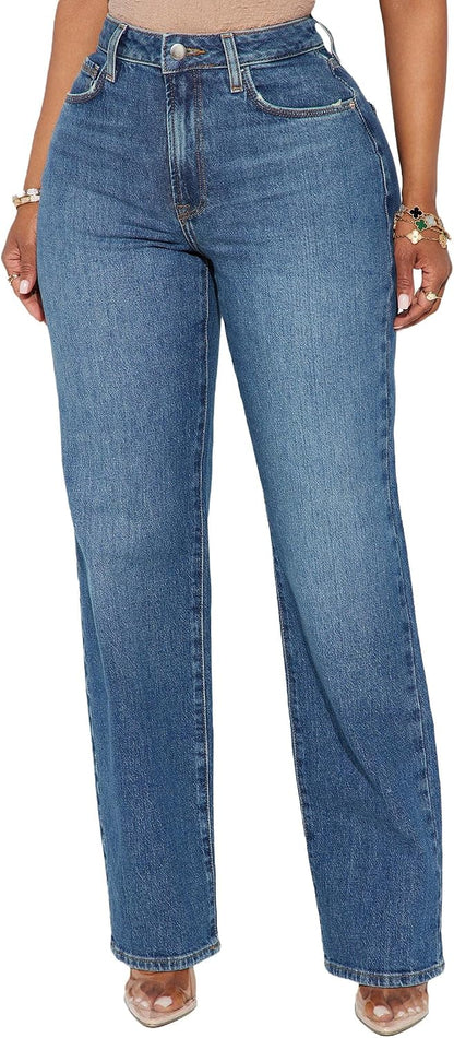 Women's Straight Leg High Waisted Jeans for Women
