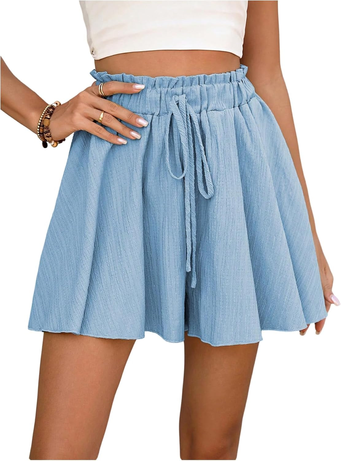 Women's Flowy High Waisted Summer Casual Dressy Shorts 