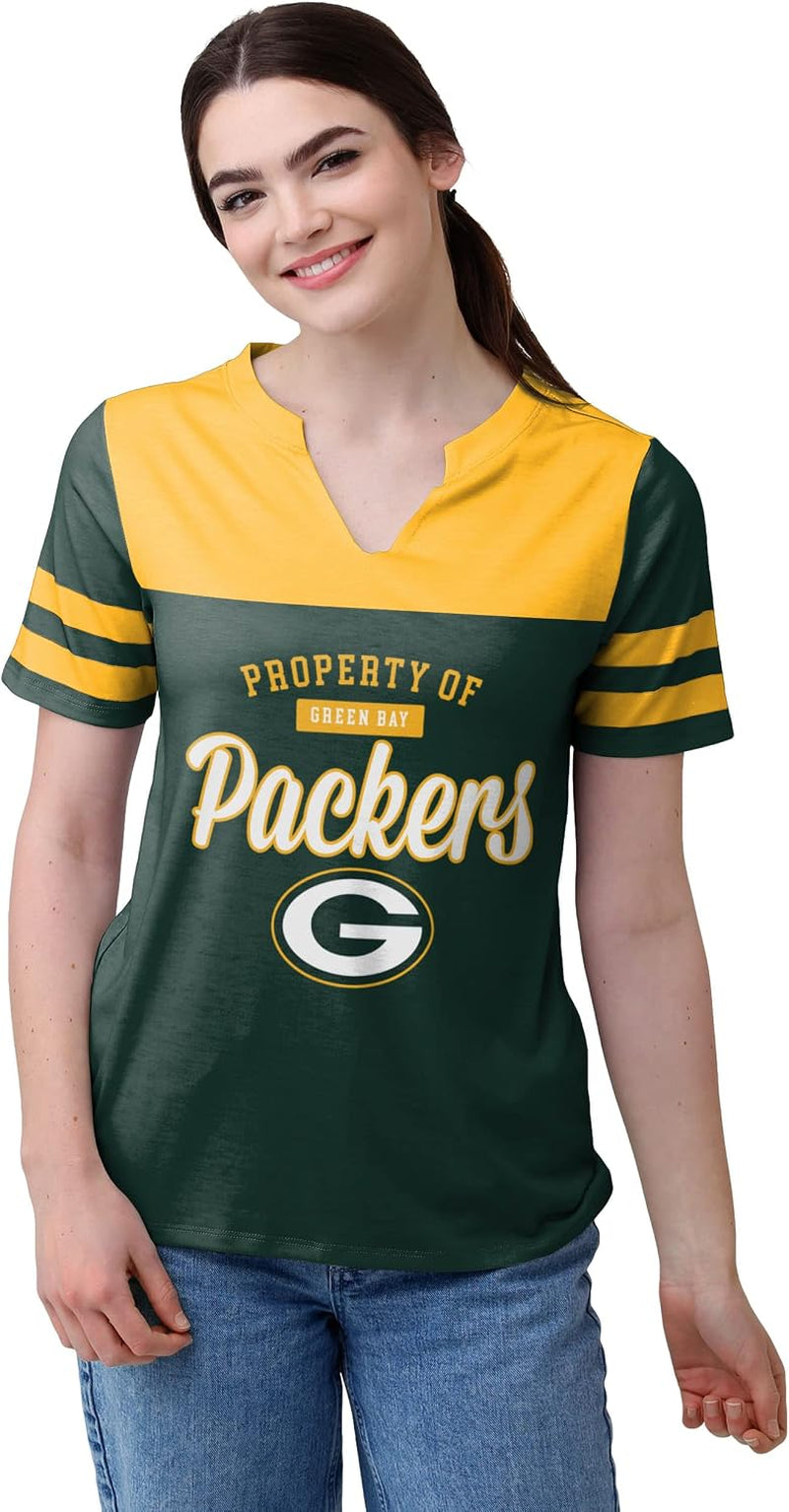 Womens NFL Team Logo V-Neck Shirt