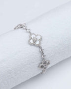 18K Gold Plated Clover Bracelet for Women | Elegant Four Leaf Flower Charm Bracelet