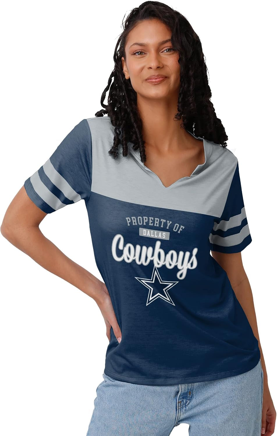 Womens NFL Team Logo V-Neck Shirt