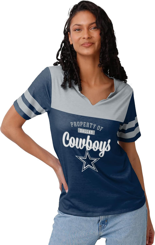 Womens NFL Team Logo V-Neck Shirt