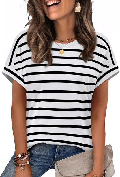 Women's Cap Sleeve Crew Neck T-Shirt