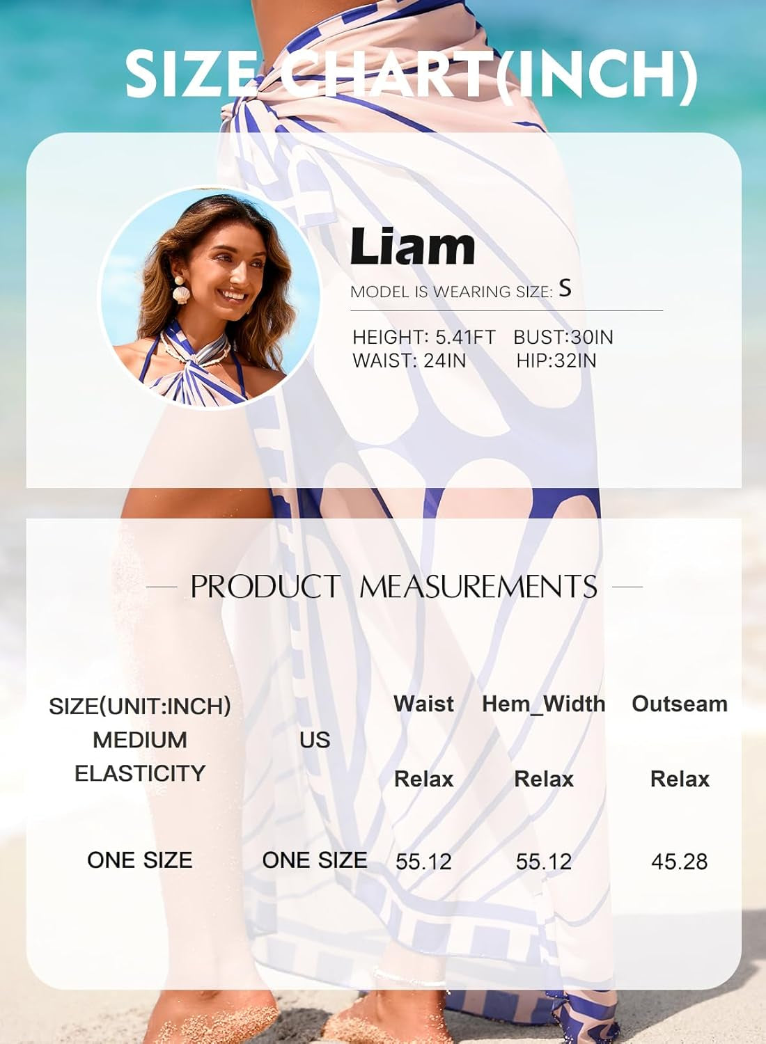 Women's Chiffon Swimsuit Cover-Up Wrap