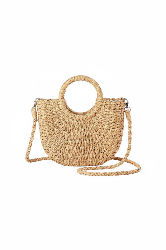 Chic JOLLQUE Straw Beach Bag - Stylish Mini Crochet Crossbody Purse for Women