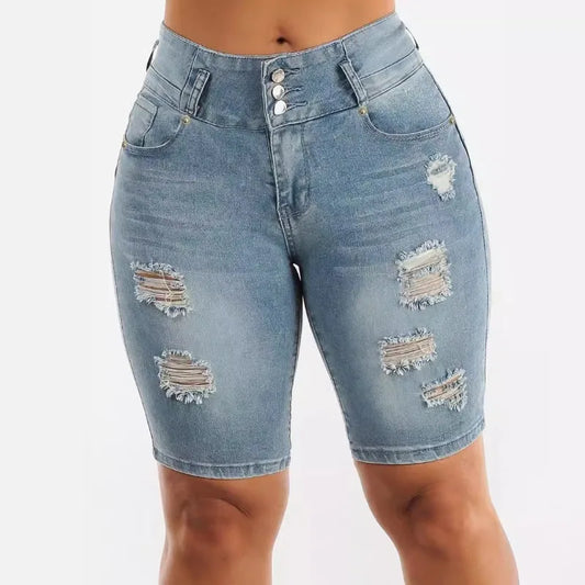 Fashion Solid Slim Butt Lifting Women's Shorts