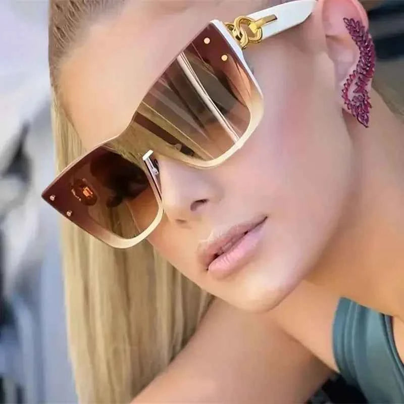 Big Frame Cat Eye Fashionable Sunglasses for Women UV400 - Cyndora