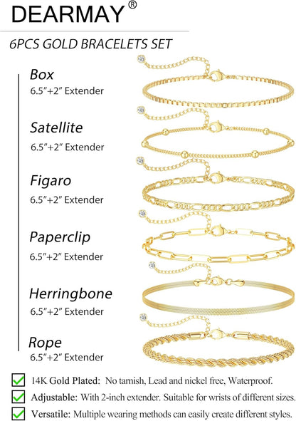 Dearmay 14K Gold Plated Bracelet Set
