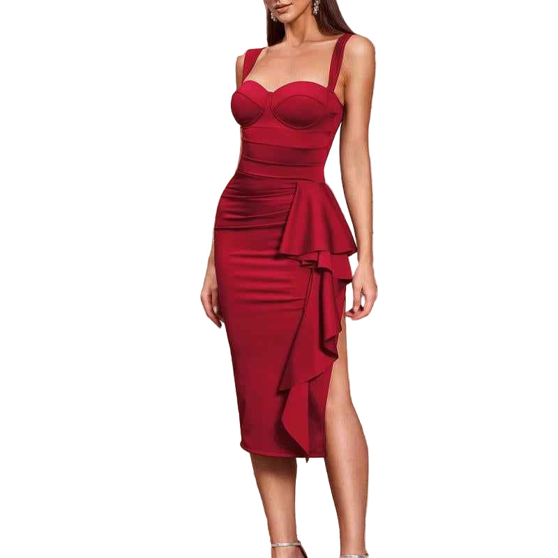 Women's Shapewear Cocktail Dress with Built-In Bra Support - Cyndora