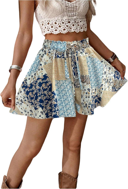 Women's Flowy High Waisted Summer Casual Dressy Shorts 