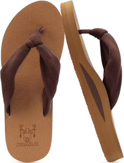 Step into Comfort: KuaiLu Women's Arch Support Flip Flops for Summer Beach Bliss