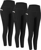 Fengbay 2 Pack High Waist Yoga Pants with Pockets - Tummy Control Workout Leggings for Women