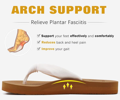 Step into Comfort: KuaiLu Women's Arch Support Flip Flops for Summer Beach Bliss