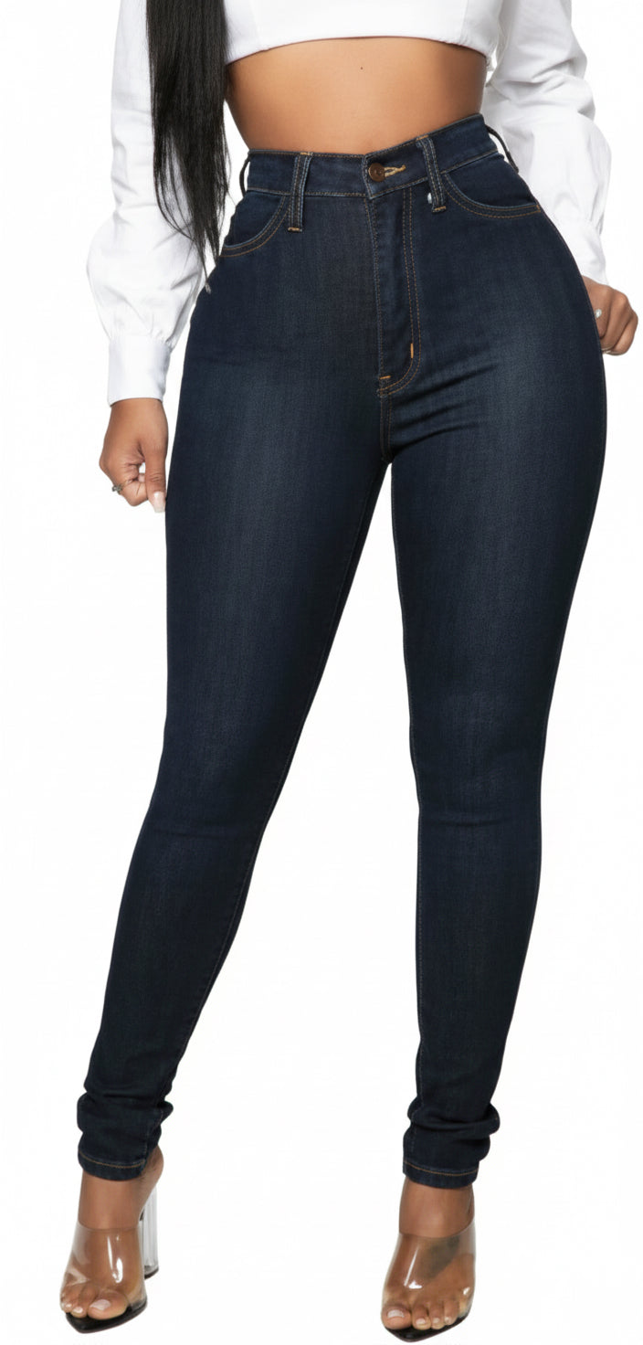 Women's Classic High Waisted Skinny Stretch Butt Lifting Jeans