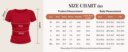 Women's Ribbed Knit Crew Neck T-Shirt
